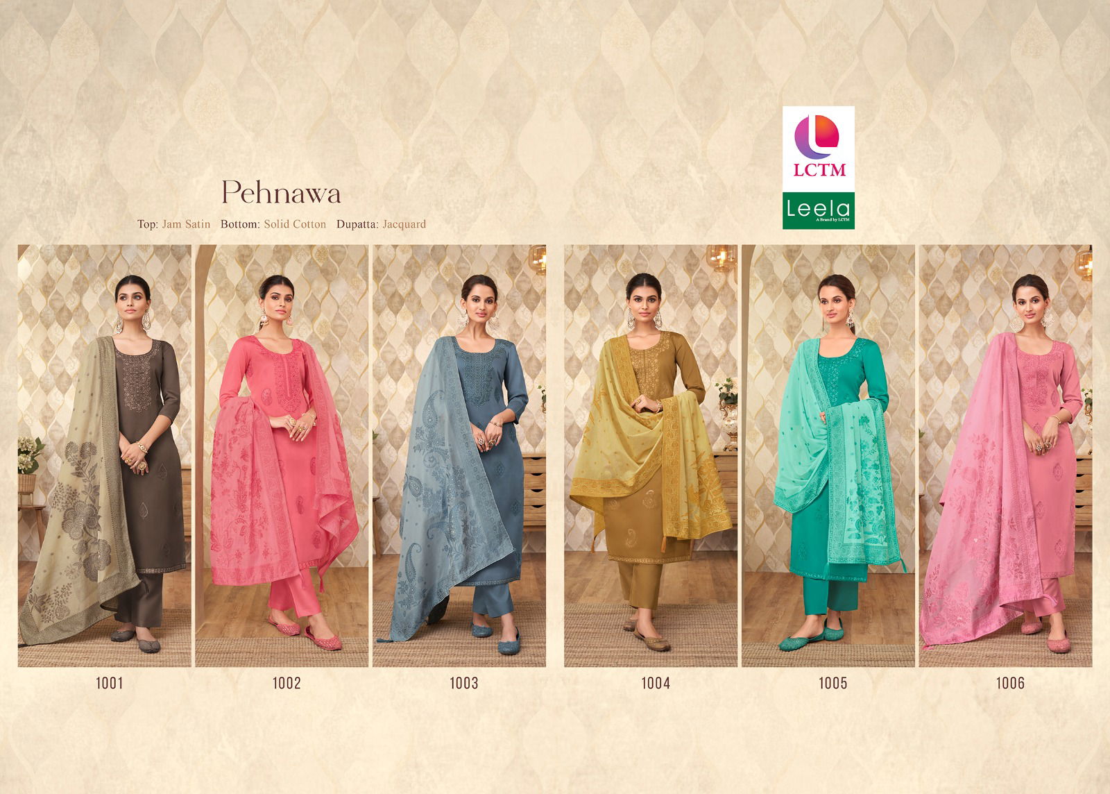 Pehnawa By Leela Designer Jam Satin Dress Material Wholesale Clothing Suppliers In India
